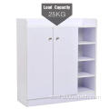 2 Doors Wooden Shoe Rack Cabinet With Hinge